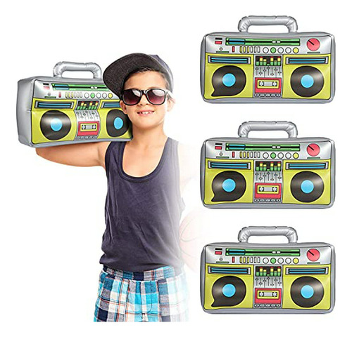 Paquete De 3 Inflables Boombox 16.5 Pulgadas Inflable Boom 