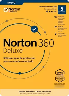 Norton 360 Deluxe 5 Dispositivos, 1 Año