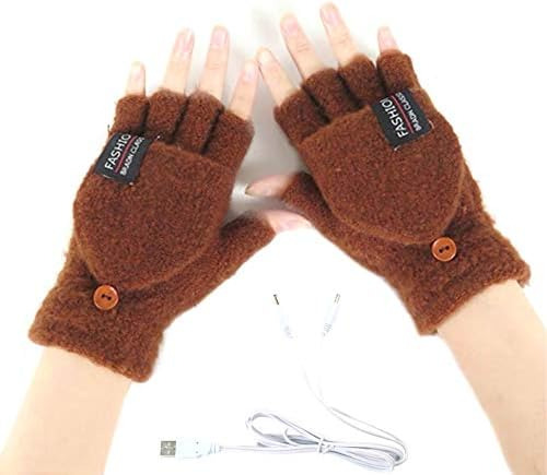 Guantes Calefactables Usb Para Mujer Y Hombre Manos De Tejer