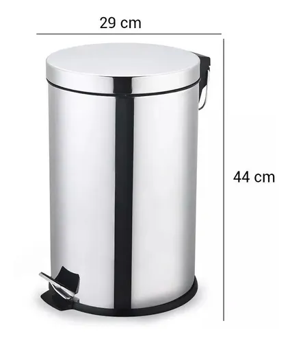 Tacho de acero inoxidable con pedal de 20 litros sales