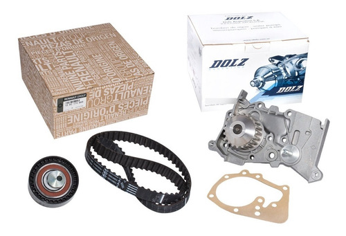 Kit Distribucion Original Bomba Agua Dolz Logan Sandero K7m