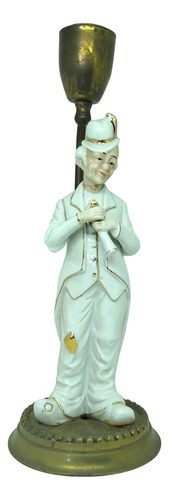 Antiguo Velador Con Figura De Porcelana (Usado)