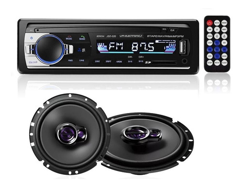 Imagem 1 de 7 de Radio Automotivo Mp3 Bluetooth Universal + Falantes Pioneer