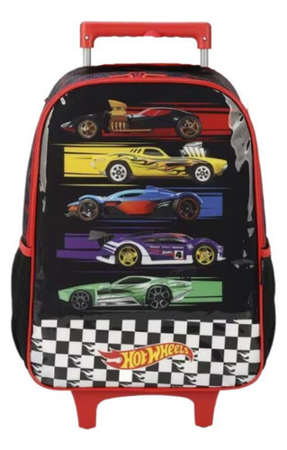 Mochila De Rodinhas Luxcel Hot Wheels 43x31x16cm 21 Litros