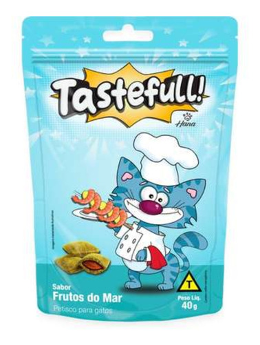Petisco Para Gatos Sabor Frutos Do Mar 40g Tastefull Hana