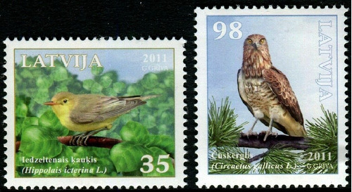 Fauna - Aves - Aguila - Zarcero - Letonia - Serie Mint 