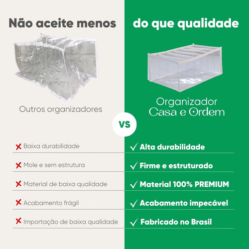 Kit 4 Colmeia Organizador Gaveta Calcinha Cueca Meia Roupa