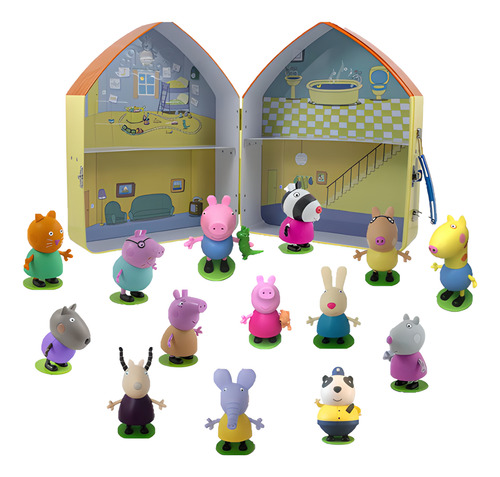 Colección La Casa De Peppa Pig + 14 Muñecos Oficiales | Ct