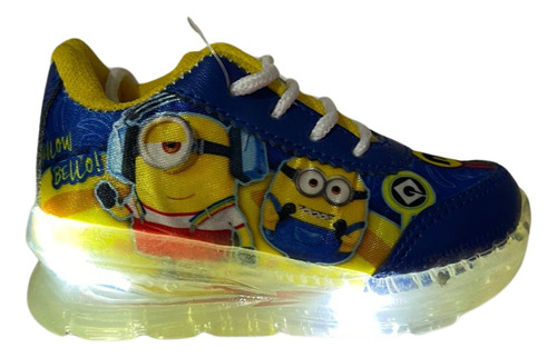 Tenis Azul Infantil C\luces Minion