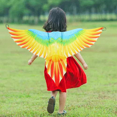 Conjunto De Disfraz De Pájaro For Niños, Capa Con Alas /