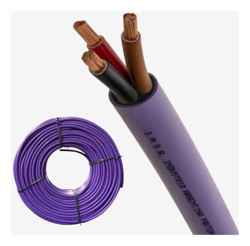 Cable Subterráneo 3x2.5 Mm X 40 Metros Normalizado Iram