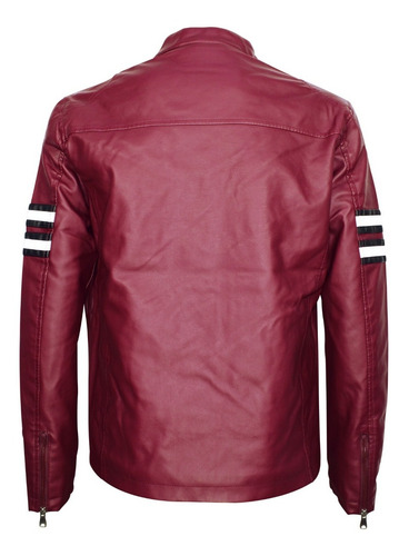 Imagen 4 de 7 de Chamarra Roosevelt Biker Vini Piel Slim Fit Super Calidad