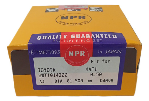 Anillos 020 Corolla Araya Baby Camry 1.6 Carburado Npr Origi