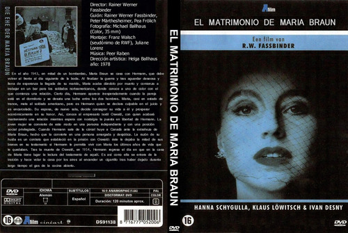 El Matrimonio De María Braun - Rainer W. Fassbinder Dvd