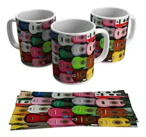 Comprar Caneca Músico Presente Violões Coloridos Música Retrô Antigo