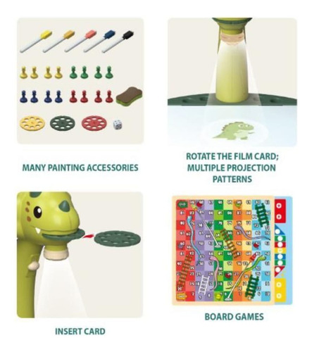 Mesa Pizarra De Dibujo Didactica De Dinosaurio Para Niños