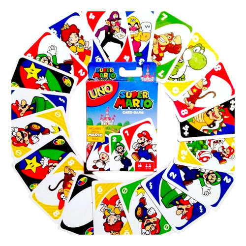 Mario Bros Juego De Cartas Uno Mattel Super Mario