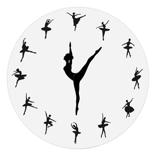 1 Pieza Encantadora Bailarina Reloj De Pared Grande Reloj De
