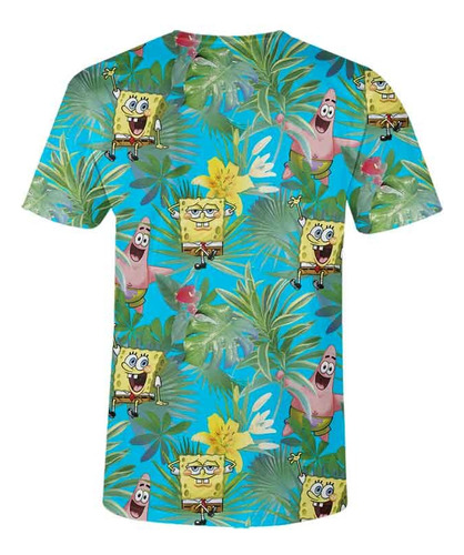 Quiubolee! Playera Bob Esponja Y Patricio Tropical