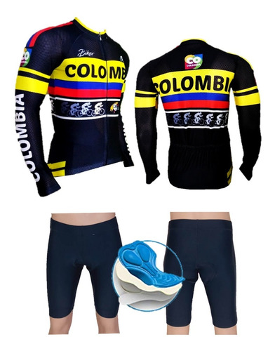 Ciclismo Jersey Maillot Licra + Lycra Pantaloneta Badana Gel