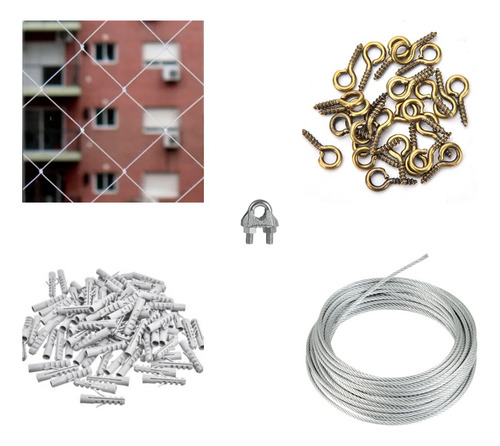 Kit Malla E Insumos De Instalación | 2.00alto X 9.00largo