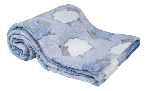 Manta Soft De Bebê Infantil Cobertor Anti-alérgico 100x75cm Cor- Azul