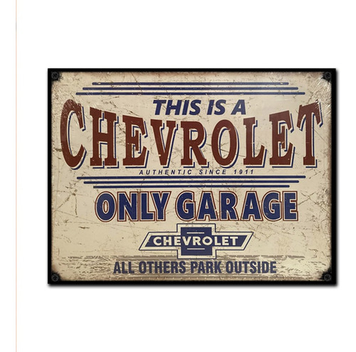 #1067 - Cuadro Decorativo Vintage Chevrolet Garage No Chapa