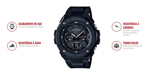 Relógio Casio G-shock Masculino G-steel Gst-s100g-1bdr Preto