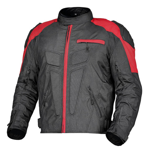 Chaqueta De Moto Wicked Stock, Color Rojo Y Negro. Talle S