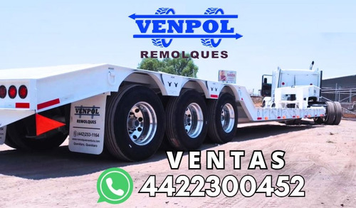 Lowboy 3 Ejes Cuello Desmontable El Mas Resistente De Mexico