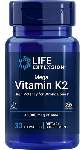 Vitamina K2 30cap Lifeextension - Unidad a $9521