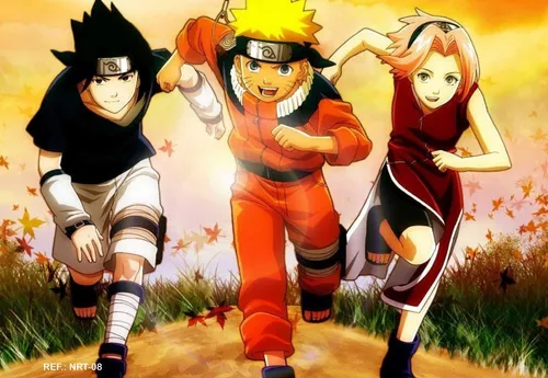 Naruto Shippuden - Photo Team 7 Poster Emoldurado, Quadro em