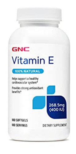 Suplemento Vitamina E Gnc Vitamin E 400iu, 180 Cápsulas Bla