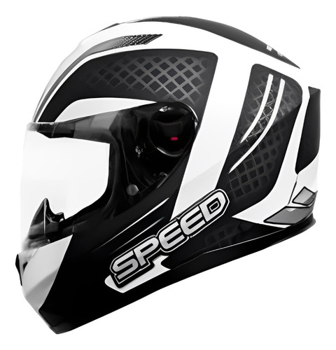 Casco Para Moto Yohe Y966-18#c - Negro Blanco