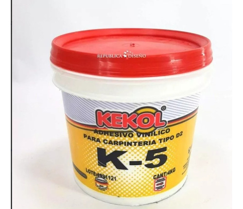 Cola Vinilica De Carpintero Kekol K-5 4kg Secado Rapido