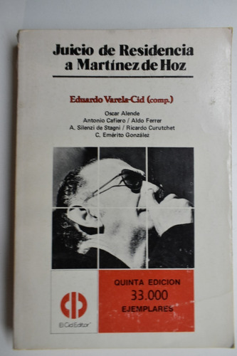 Juicio De Residencia A Martínez De Hoz Eduardo Varela-cic147