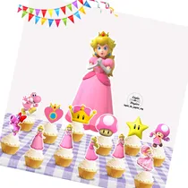 Comprar Topper Cupcake Adorno Pinchos Muffins X12 Princesa Peach 