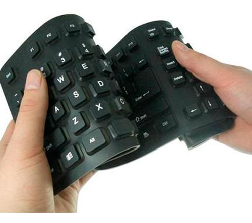 Teclado Flexível Usb Dobrável Silicone Para Pc Notebook