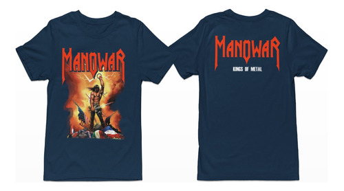 Camiseta Premium Dtf Rock Estampada Manowar Kings Of Metal