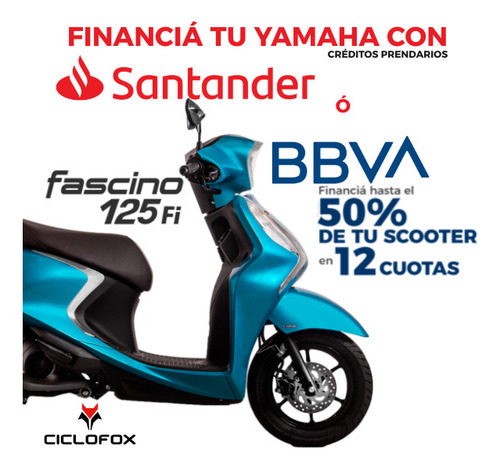 Yamaha Scooter Fascino 125 0km Ciclofox Motos No Ray