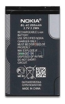 Bateria Nokia Bl-4c/1661/ 3500/ 2220 / 2690 /6300 / 6131 /x2