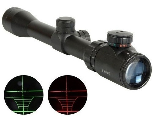 Mira Telescópica Mil Dot 3-9x32 Ir Retículo Iluminado Sniper