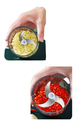 Imagen 2 de 7 de Picadora Manual Cortador De Vegetales Pica Cebolla Ajo