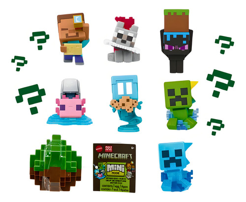 Muñeca sorpresa Mattel Hxt64 con minihuevos de vainilla de Minecraft