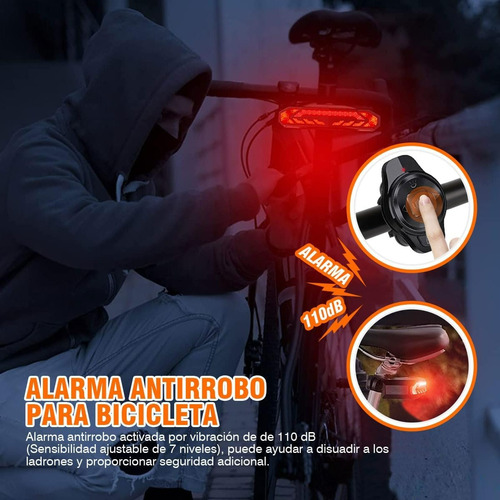 Practica Luz Para Bicicleta Antirrobo Inteligente Durable