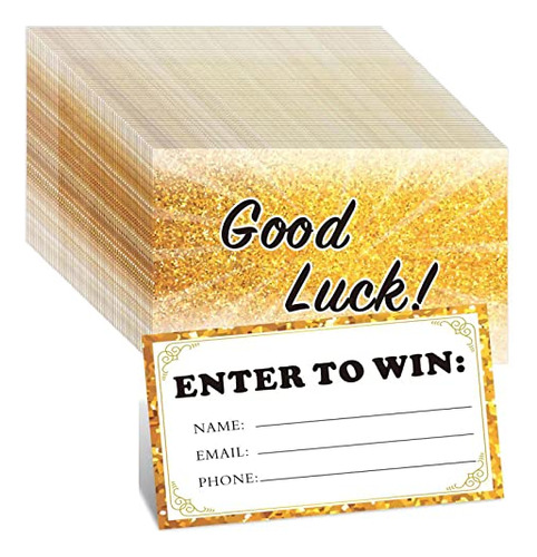 Enter To Win Cards,300 Gold Raffle Tickets Entry Form C...