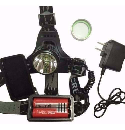 Lanterna De Cabeça Profissional Led T6 15000w - Forte