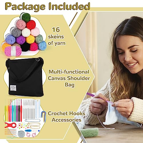Kit De Crochet Para Principiantes 70 Pzas Kit De Crochet Par