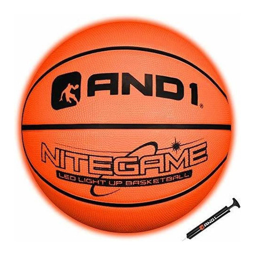 Baloncesto Con Luz Led And1 (desinflado Con Bomba Incluida):