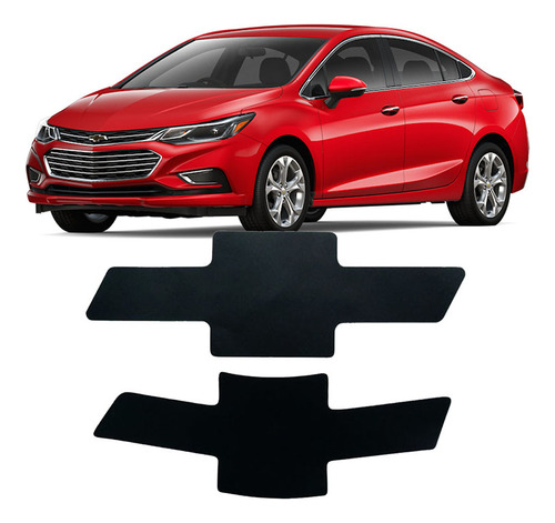 Emblema Adesivo Gravata Chevrolet Cruze 17 Hach/sedan Preta